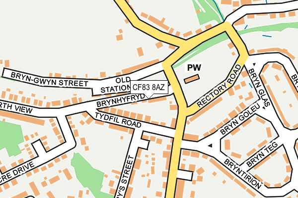 CF83 8AZ map - OS OpenMap – Local (Ordnance Survey)
