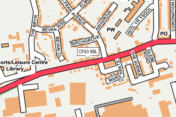 CF83 8BL map - OS OpenMap – Local (Ordnance Survey)