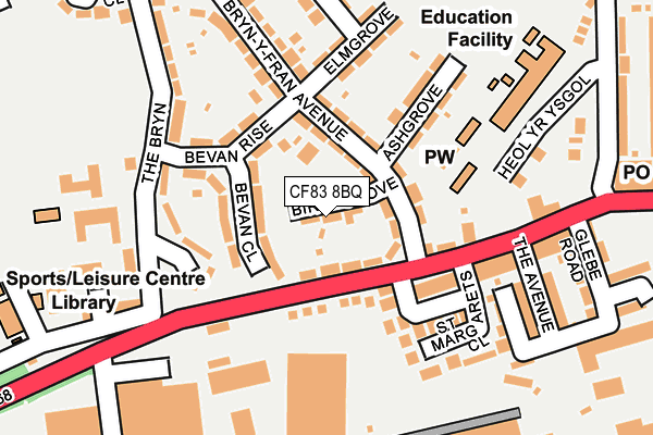 CF83 8BQ map - OS OpenMap – Local (Ordnance Survey)