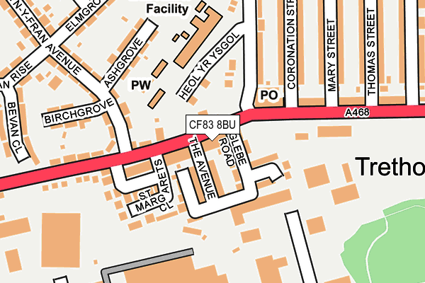 CF83 8BU map - OS OpenMap – Local (Ordnance Survey)