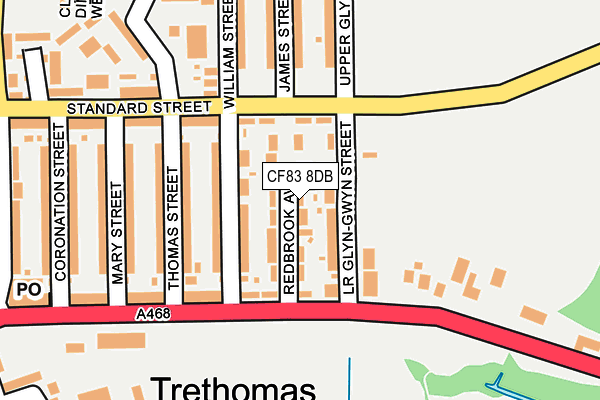 CF83 8DB map - OS OpenMap – Local (Ordnance Survey)