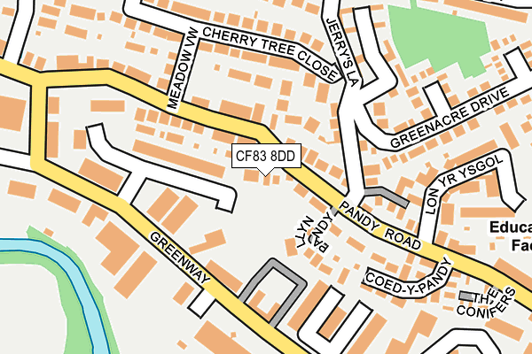 CF83 8DD map - OS OpenMap – Local (Ordnance Survey)