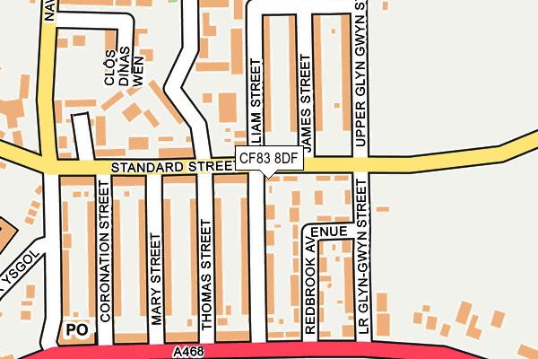 CF83 8DF map - OS OpenMap – Local (Ordnance Survey)