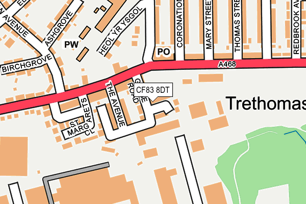 CF83 8DT map - OS OpenMap – Local (Ordnance Survey)