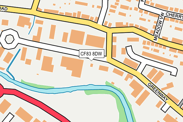 CF83 8DW map - OS OpenMap – Local (Ordnance Survey)