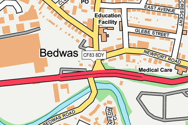 CF83 8DY map - OS OpenMap – Local (Ordnance Survey)