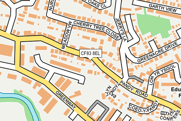 CF83 8EL map - OS OpenMap – Local (Ordnance Survey)