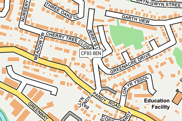 CF83 8EN map - OS OpenMap – Local (Ordnance Survey)