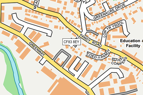 CF83 8EY map - OS OpenMap – Local (Ordnance Survey)