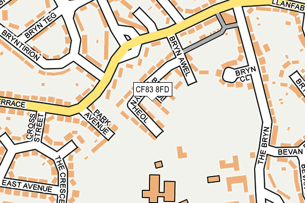 CF83 8FD map - OS OpenMap – Local (Ordnance Survey)