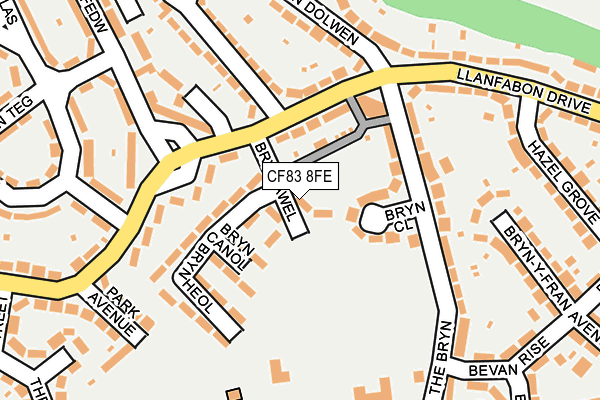 CF83 8FE map - OS OpenMap – Local (Ordnance Survey)