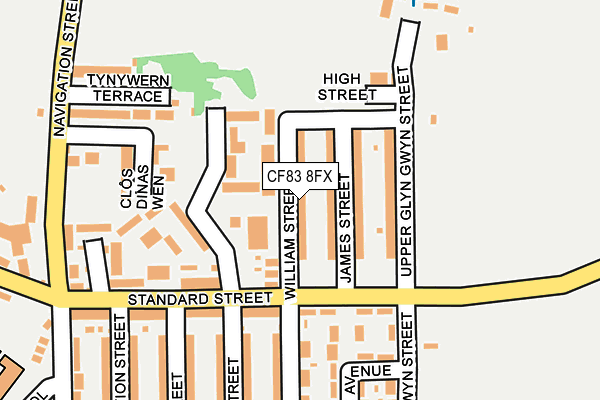 CF83 8FX map - OS OpenMap – Local (Ordnance Survey)