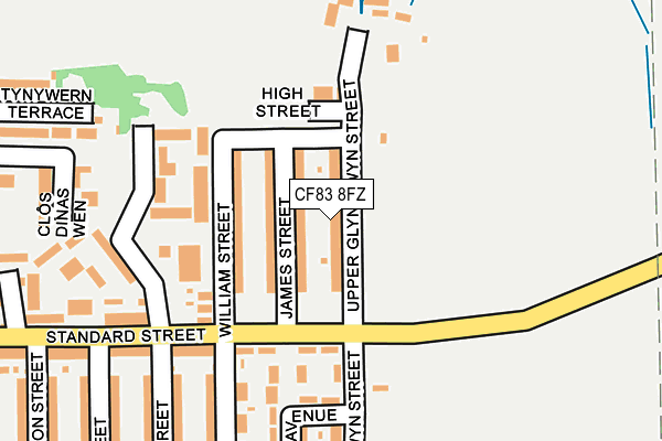CF83 8FZ map - OS OpenMap – Local (Ordnance Survey)
