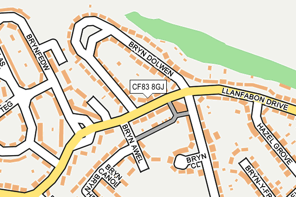 CF83 8GJ map - OS OpenMap – Local (Ordnance Survey)