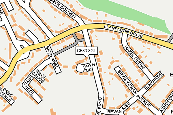 CF83 8GL map - OS OpenMap – Local (Ordnance Survey)