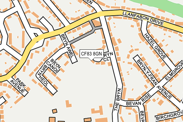 CF83 8GN map - OS OpenMap – Local (Ordnance Survey)