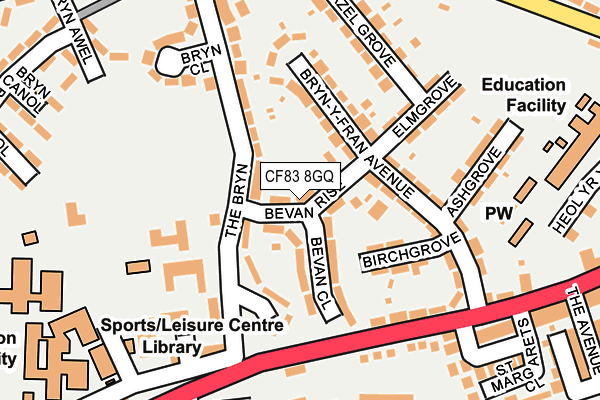 CF83 8GQ map - OS OpenMap – Local (Ordnance Survey)