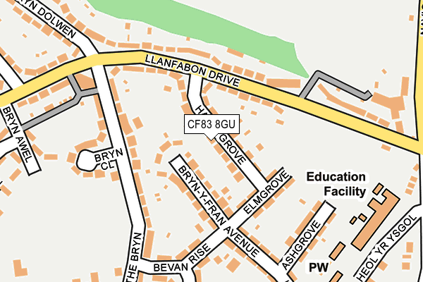 CF83 8GU map - OS OpenMap – Local (Ordnance Survey)