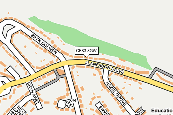CF83 8GW map - OS OpenMap – Local (Ordnance Survey)