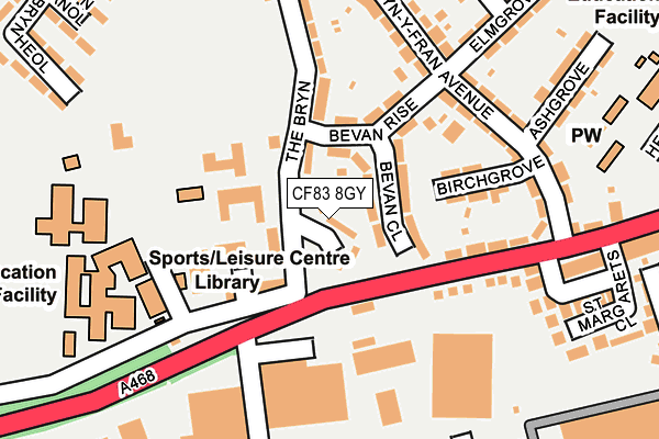 CF83 8GY map - OS OpenMap – Local (Ordnance Survey)