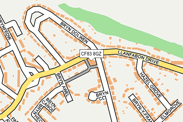 CF83 8GZ map - OS OpenMap – Local (Ordnance Survey)