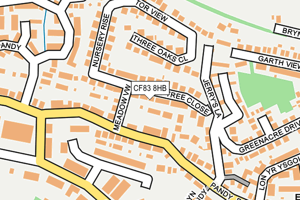 CF83 8HB map - OS OpenMap – Local (Ordnance Survey)