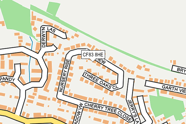 CF83 8HE map - OS OpenMap – Local (Ordnance Survey)
