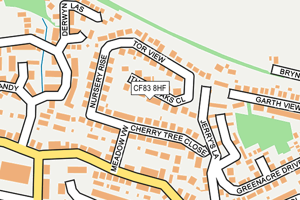 CF83 8HF map - OS OpenMap – Local (Ordnance Survey)