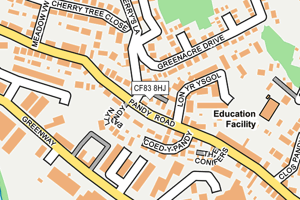 CF83 8HJ map - OS OpenMap – Local (Ordnance Survey)