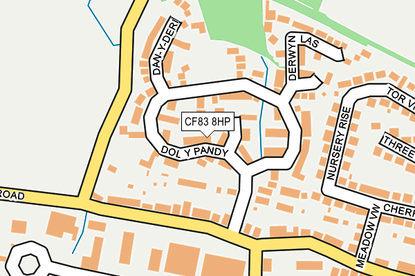 CF83 8HP map - OS OpenMap – Local (Ordnance Survey)