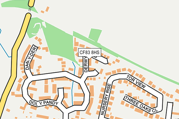 CF83 8HS map - OS OpenMap – Local (Ordnance Survey)