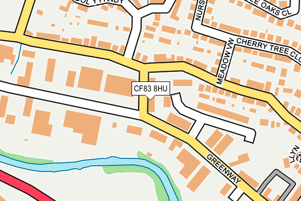 CF83 8HU map - OS OpenMap – Local (Ordnance Survey)