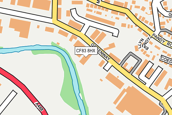 CF83 8HX map - OS OpenMap – Local (Ordnance Survey)