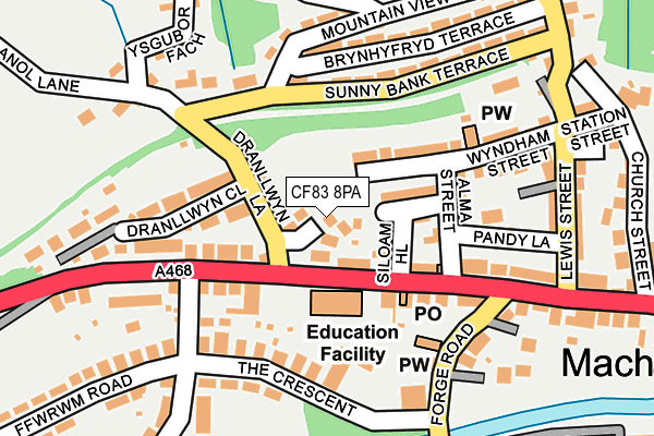 CF83 8PA map - OS OpenMap – Local (Ordnance Survey)