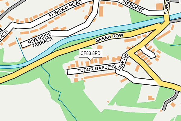 CF83 8PD map - OS OpenMap – Local (Ordnance Survey)