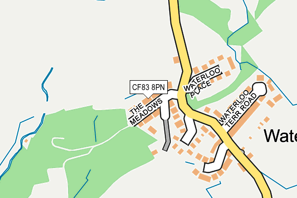 CF83 8PN map - OS OpenMap – Local (Ordnance Survey)