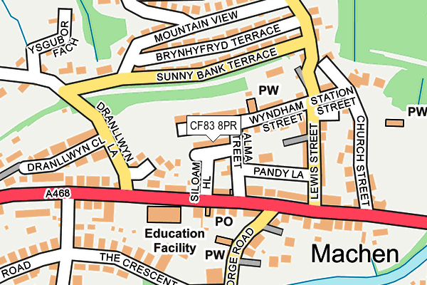 CF83 8PR map - OS OpenMap – Local (Ordnance Survey)