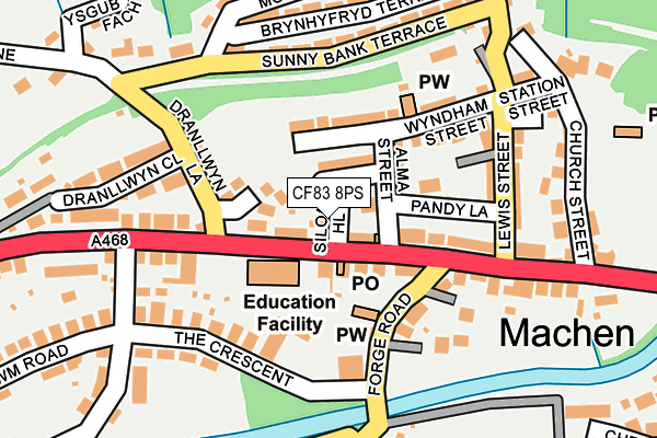 CF83 8PS map - OS OpenMap – Local (Ordnance Survey)