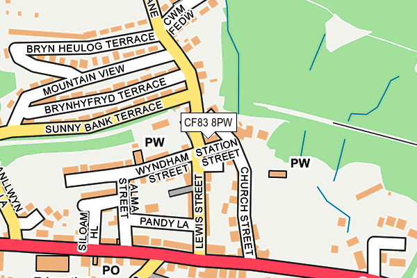 CF83 8PW map - OS OpenMap – Local (Ordnance Survey)