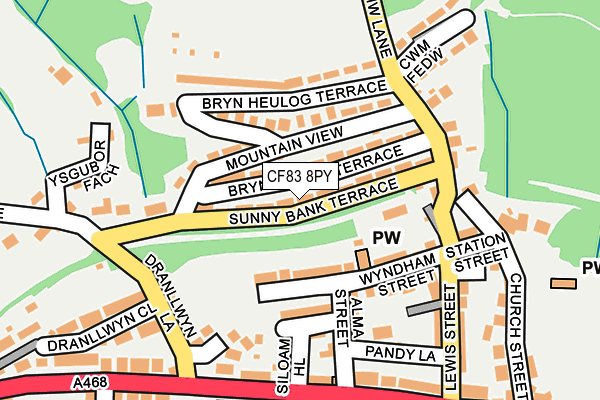 CF83 8PY map - OS OpenMap – Local (Ordnance Survey)