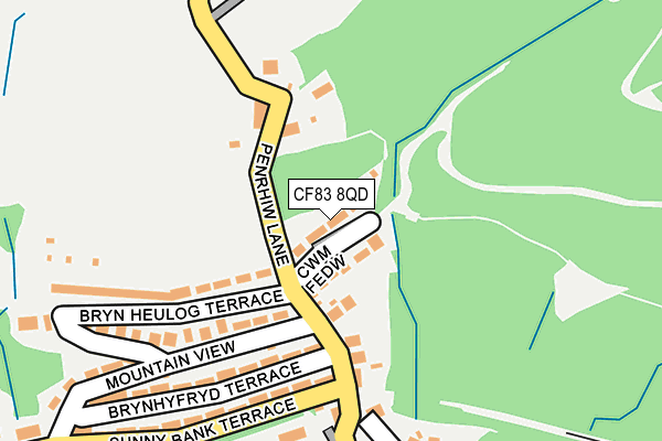 CF83 8QD map - OS OpenMap – Local (Ordnance Survey)