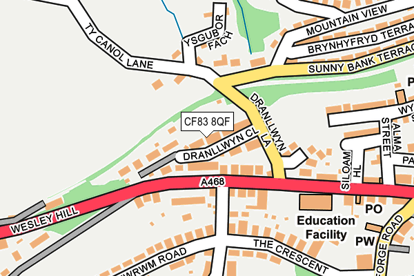 CF83 8QF map - OS OpenMap – Local (Ordnance Survey)