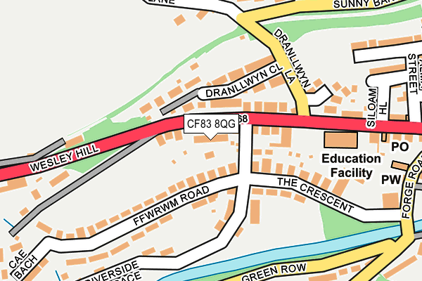 CF83 8QG map - OS OpenMap – Local (Ordnance Survey)