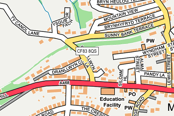 CF83 8QS map - OS OpenMap – Local (Ordnance Survey)