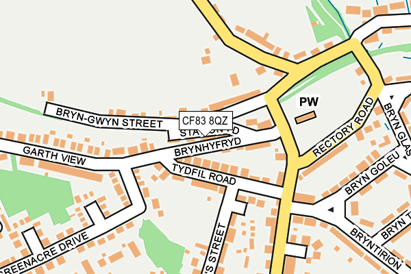 CF83 8QZ map - OS OpenMap – Local (Ordnance Survey)