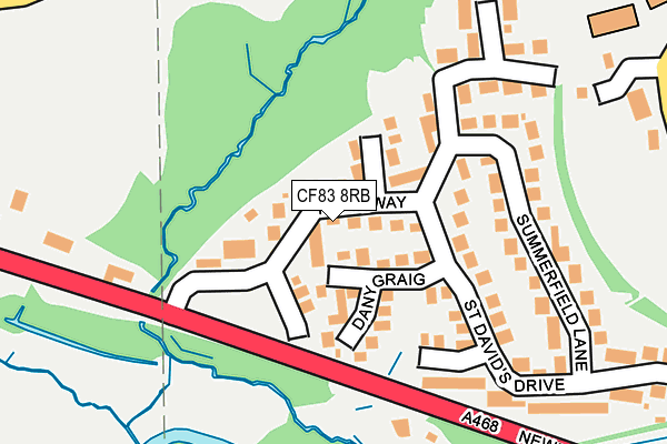 CF83 8RB map - OS OpenMap – Local (Ordnance Survey)