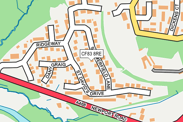 CF83 8RE map - OS OpenMap – Local (Ordnance Survey)