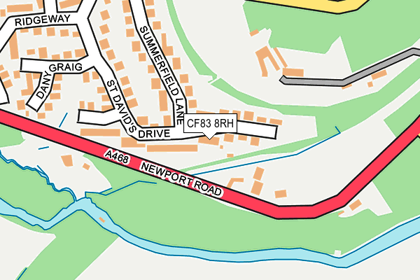 CF83 8RH map - OS OpenMap – Local (Ordnance Survey)