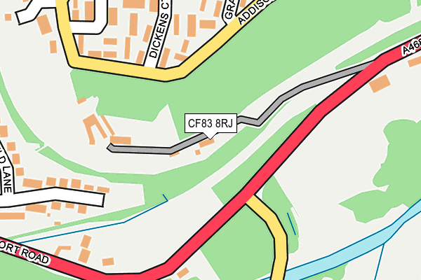 CF83 8RJ map - OS OpenMap – Local (Ordnance Survey)
