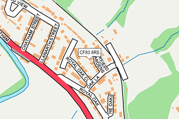 CF83 8RS map - OS OpenMap – Local (Ordnance Survey)